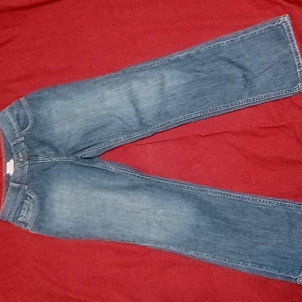 LL Bean Favorite Fit straight leg jeans. Dark wash. Sz 4P